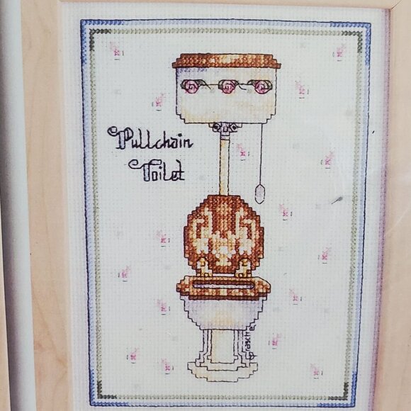 Set Of Three 6" X 8" Counted Cross Stitch Kits "Bathroom Fixtures" Design Works - Picture 6 of 6